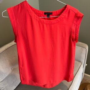 J. Crew Vibrant Red Sleeveless Blouse
